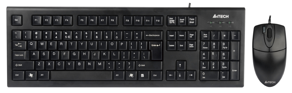 A4Tech KR-8520D, Black комплект мышь + клавиатура