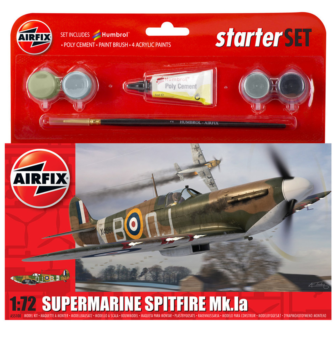 Airfix Авиамодель Supermarine Spitfire MkIa