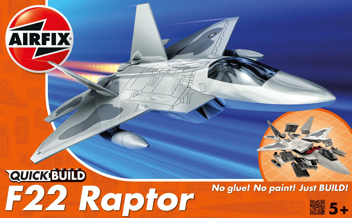 Airfix Конструктор QUICK BUILD F22 Raptor