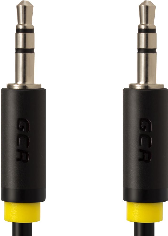 GCR GCR-AVC2114, Black Yellow аудио-кабель Jack 3,5mm - Jack 3,5mm (2 м)