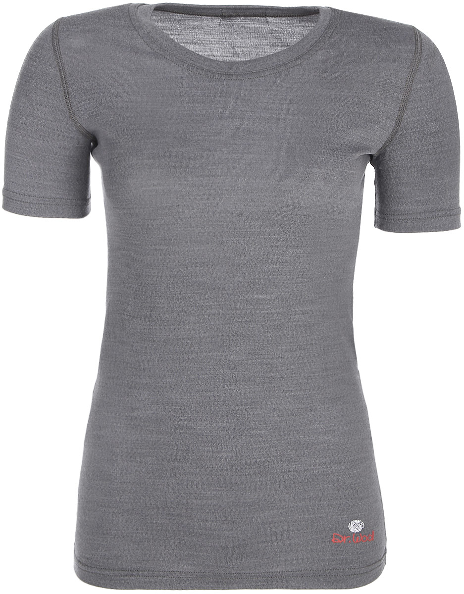 Термобелье футболка женская Dr. Wool, цвет: серый. DWL 203. Размер 44/46