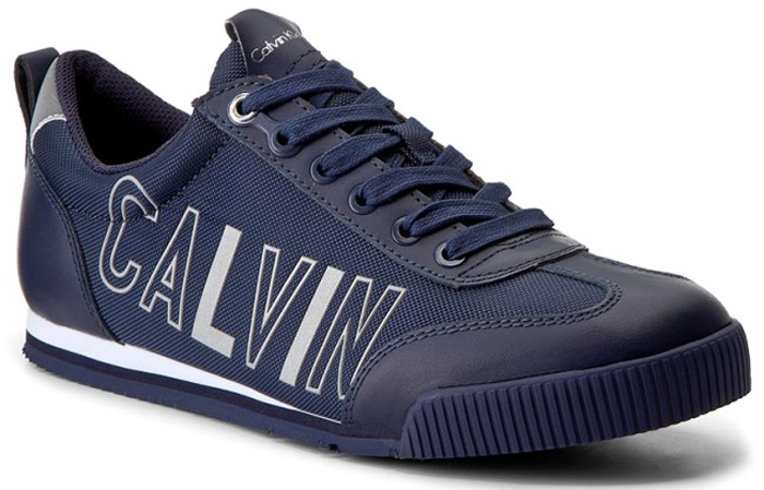 Кроссовки мужские Calvin Klein Jeans, цвет: темно-синий. S0501. Размер 46