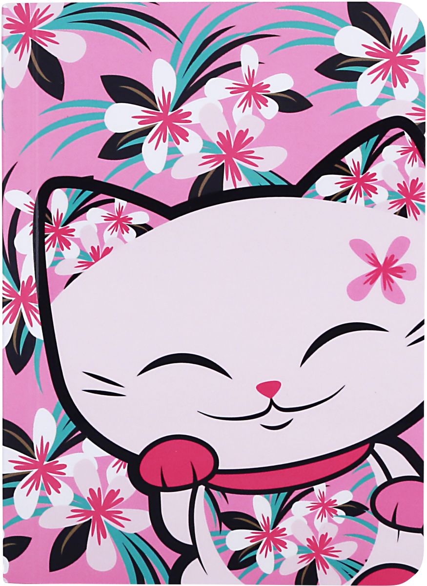 Mani The Lucky Cat Блокнот Кот Удачи цвет розовый