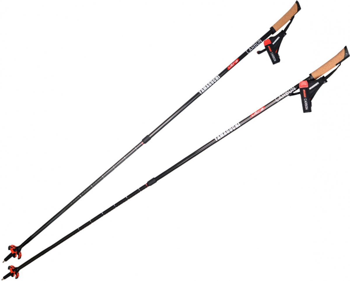 Палки для скандинавской ходьбы Yamaguchi Ultra Carbon, цвет: черный, 80-135 см2318 Палки для скандинавской ходьбы Yamaguchi Ultra Carbon, цвет: черный, 80-135 см2318100% 3K карбон отличается высокой прочностью и легкостью. Усиленный темляк -«капкан» увеличивает производительность и безопасность тренировок. Рукоятка из натуральной пробки Обеспечивает максимальную терморегуляцию при любой температуре. Возможность регулировки темляка до рукоятки (ближе, дальше). 3 дополнительные насадки в комплекте: асфальт, пересеченная местность, снег/песок. • 100% карбон• 2 секции• Диаметр секций: 14-16 мм• Система амортизации: AntiShock• Наконечник: углеродистая сталь (победит)