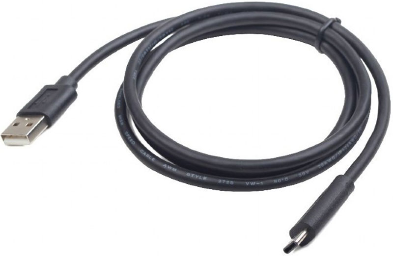 Cablexpert CCP-USB2-AMCM-1M, Black кабель USB 2.0 AM/USB Type-C (1 м)