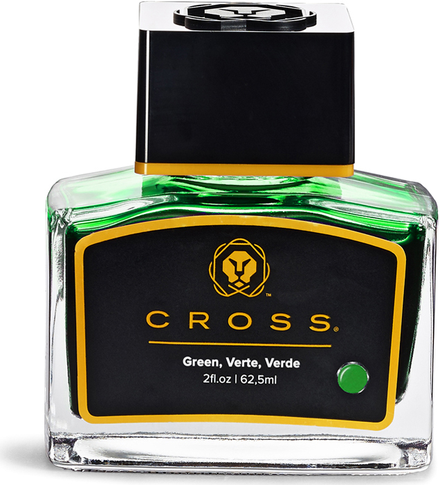 Cross Чернила для перьевой ручки цвет зеленый 62,5 мл