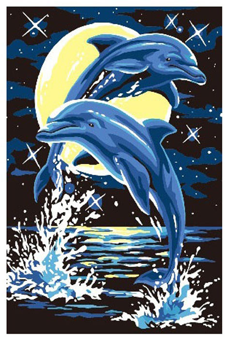 Molly Картина по номерам Лунные дельфины