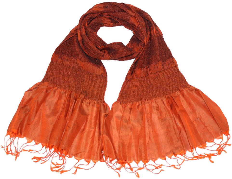 Шарф женский Ethnica, цвет: оранжевый. 510375. Размер 50 см х 170 см