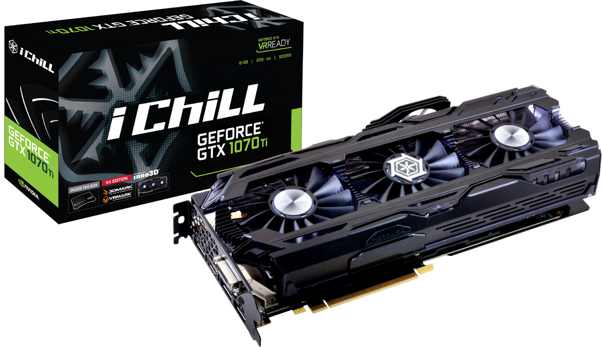 Inno3D GeForce GTX 1070 Ti iChill X4 8Gb видеокарта (C107T4-1SDN-P5DN)