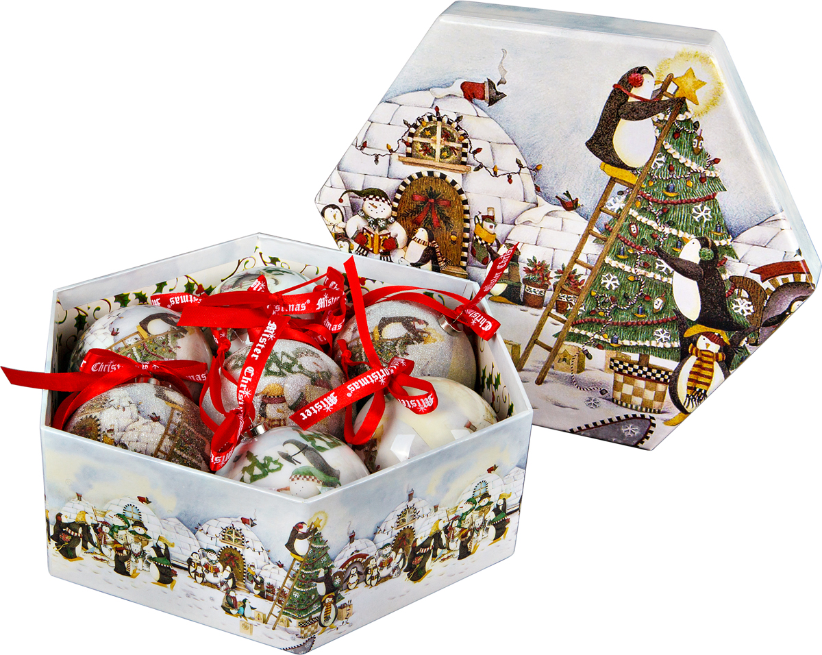 Набор новогодних подвесных украшений Mister Christmas Папье-маше, диаметр 7,5 см, 7 шт. PM-71-7PM-71-7 Набор новогодних подвесных украшений Mister Christmas Папье-маше, диаметр 7,5 см, 7 шт. PM-71-7PM-71-7Набор из 7 подвесных украшений Mister Christmas Папье-маше прекрасно подойдет для праздничного декора новогодней ели. Изделия, выполненные из бумаги и покрытые несколькими слоями лака, очень прочные и легкие. Такие шары создадут единый стиль в оформлении не только ели, но и интерьера вашего дома. В наборе игрушки имеют глянцевую поверхность и покрытые мелкой пластиковой крошкой. Все изделия оснащены атласной ленточкой с логотипом бренда Mister Christmas для подвешивания. Такие украшения станут превосходным подарком к Новому году, а также дополнят коллекцию оригинальных новогодних елочных игрушек.