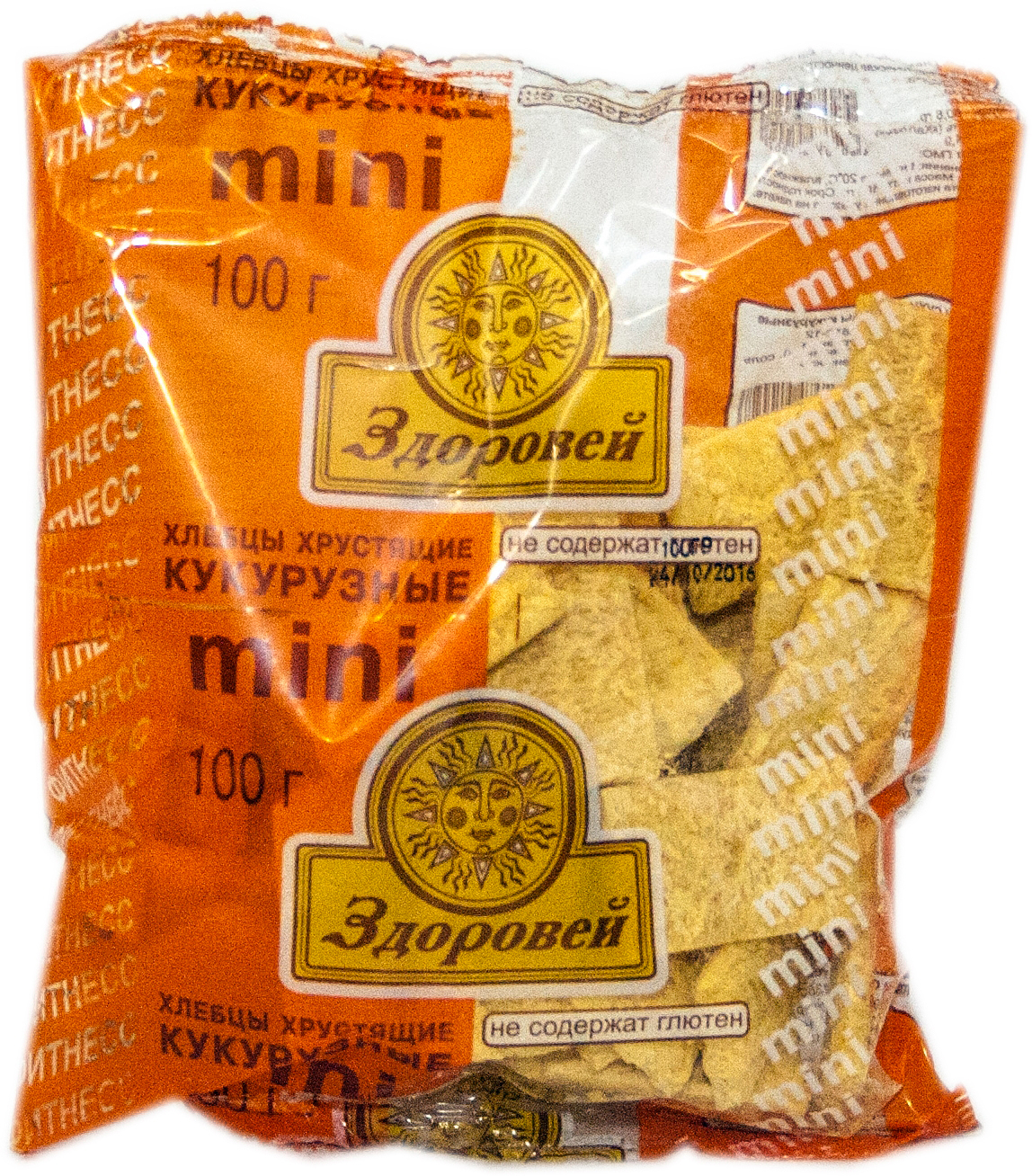 Здоровей хлебцы мини кукурузные, 100 г