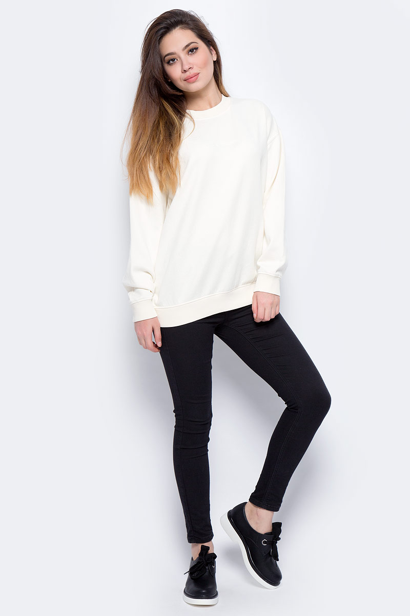 Свитшот женский Calvin Klein Jeans, цвет: бежевый. J20J206415_0030. Размер XS (40/42) свитшот print bar пока не встретил соню