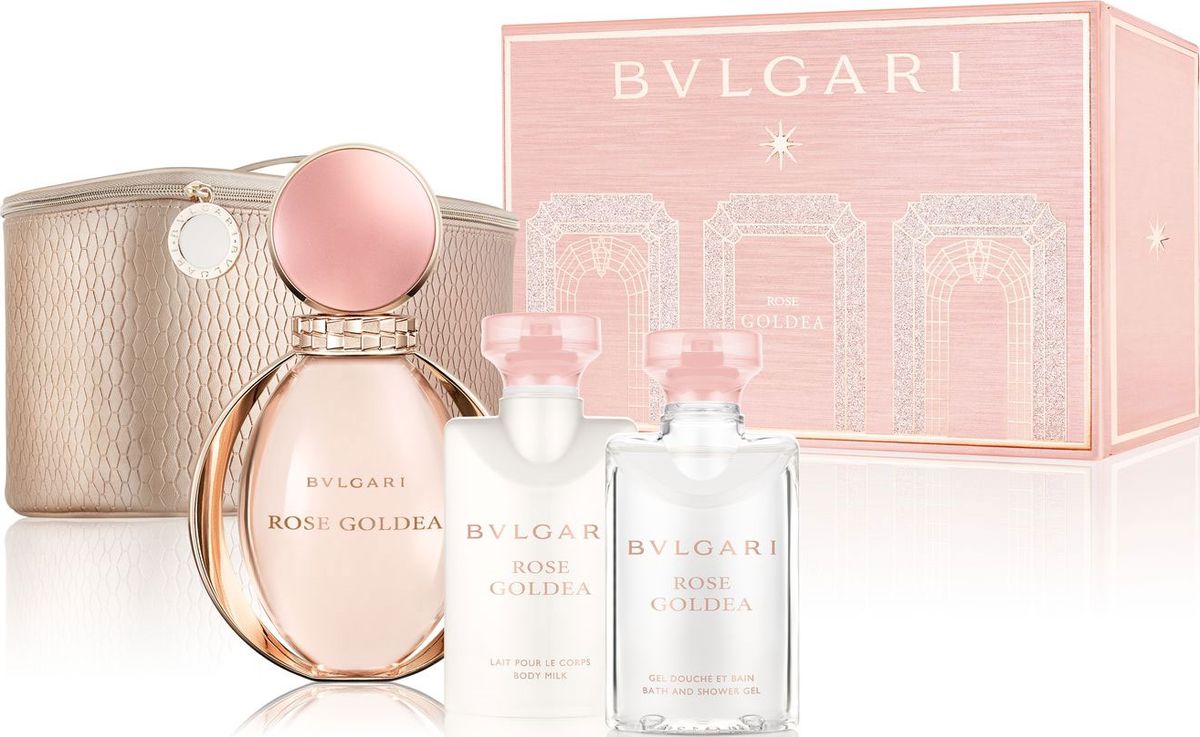 Bvlgari Rose Goldea Набор Парфюмерная вода 90 мл + лосьон для тела 75 мл + гель для душа 75 мл + косметичка