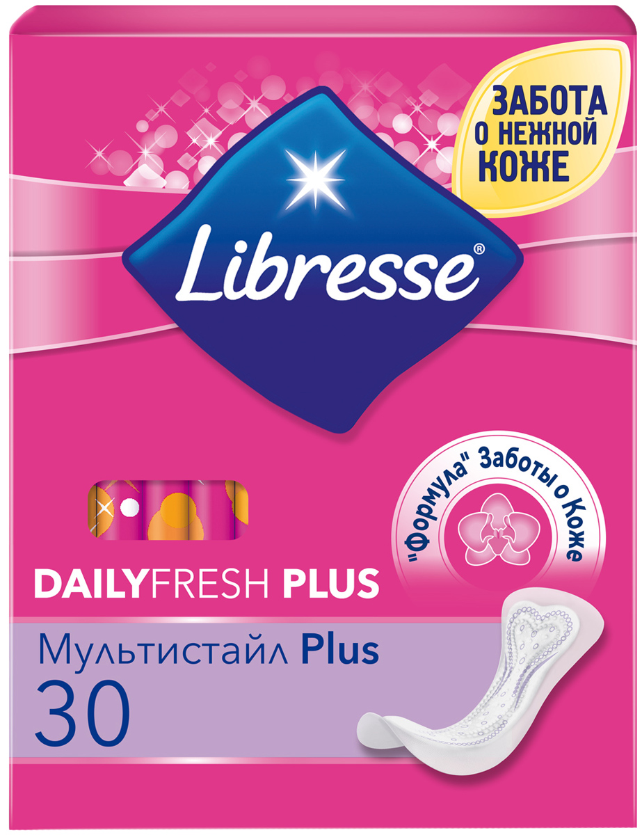 Libresse Прокладки ежедневные Dailyfresh Plus Multistyle, 30 шт