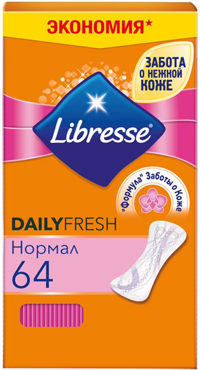Libresse Прокладки ежедневные Dailyfresh Plus Normal в индивидуальной упаковке, 64 шт