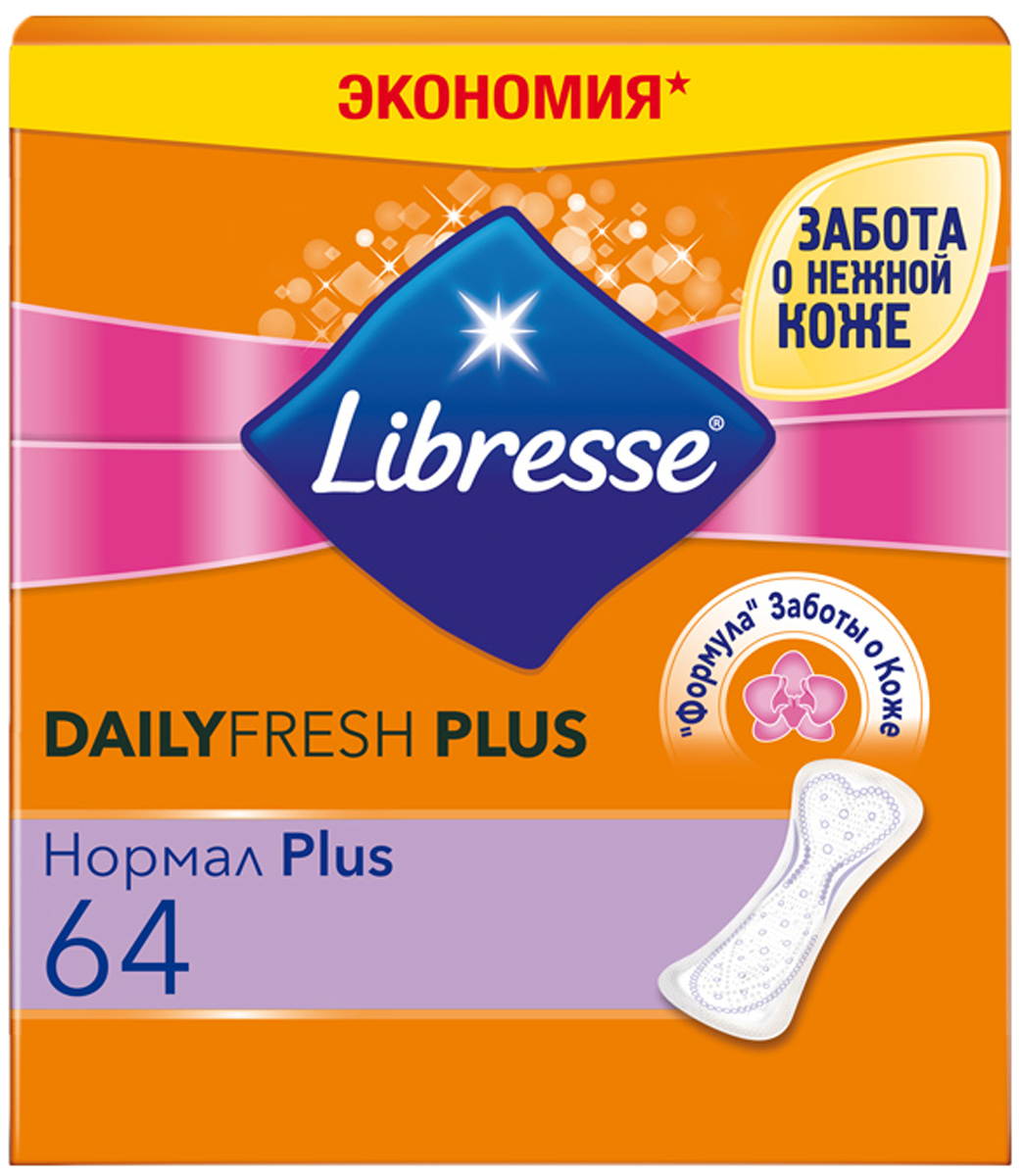 Libresse Прокладки ежедневные Dailyfresh Plus Normal, 64 шт