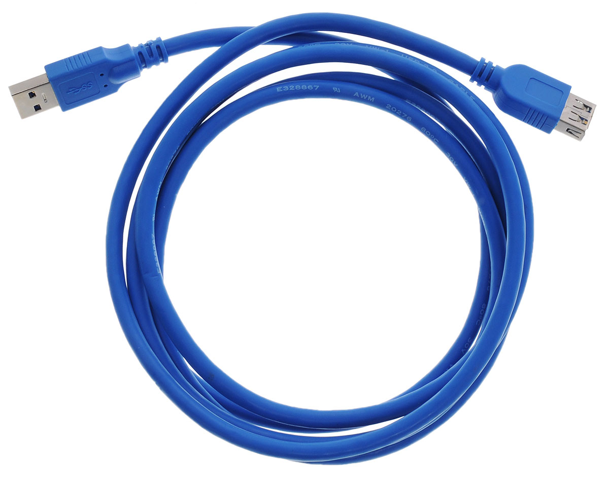 Greenconnect Premium GC-U3A02, Blue кабель-удлинитель USB 1 м