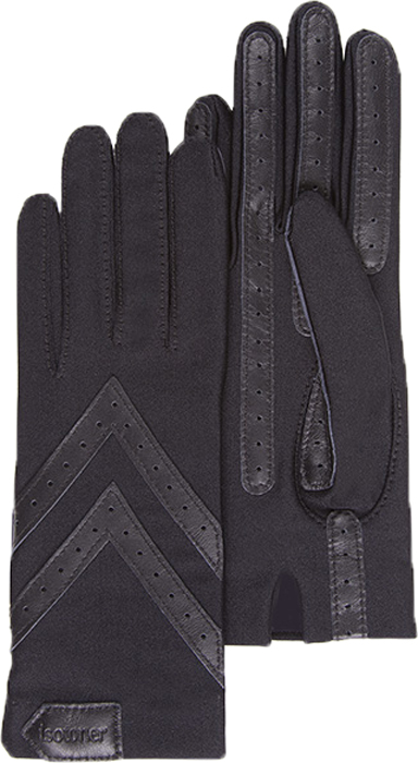 Перчатки женские Isotoner, цвет: черный. 23092-5568. Размер универсальный