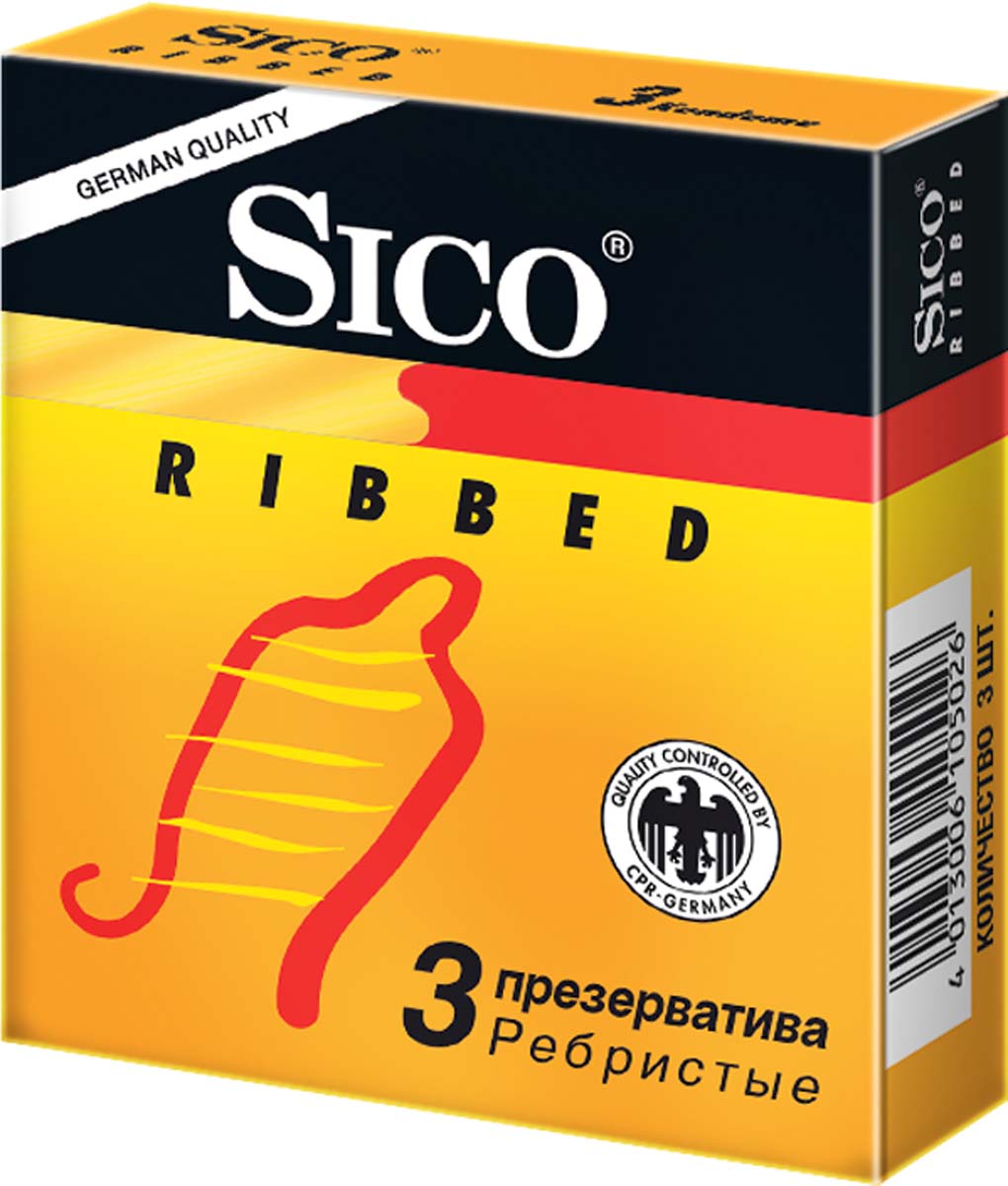 SICO Презервативы Ribbed, ребристые, 3 шт