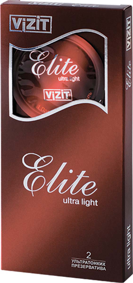 VIZIT Презервативы ELITE Ultra light, ультратонкие, 2 шт