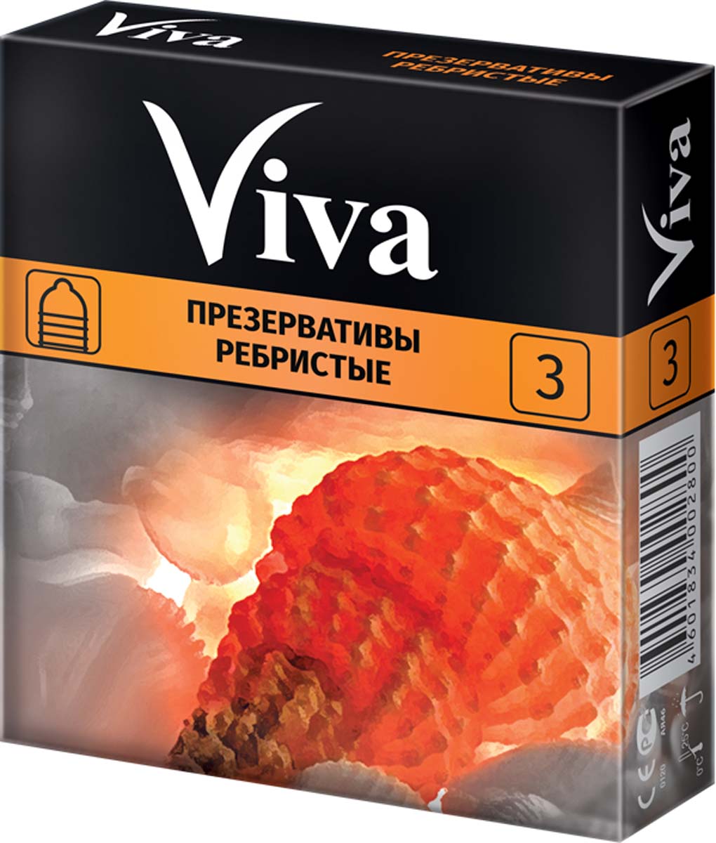 VIVA Презервативы Ребристые, 3 шт VIVA Презервативы Ребристые, 3 шт