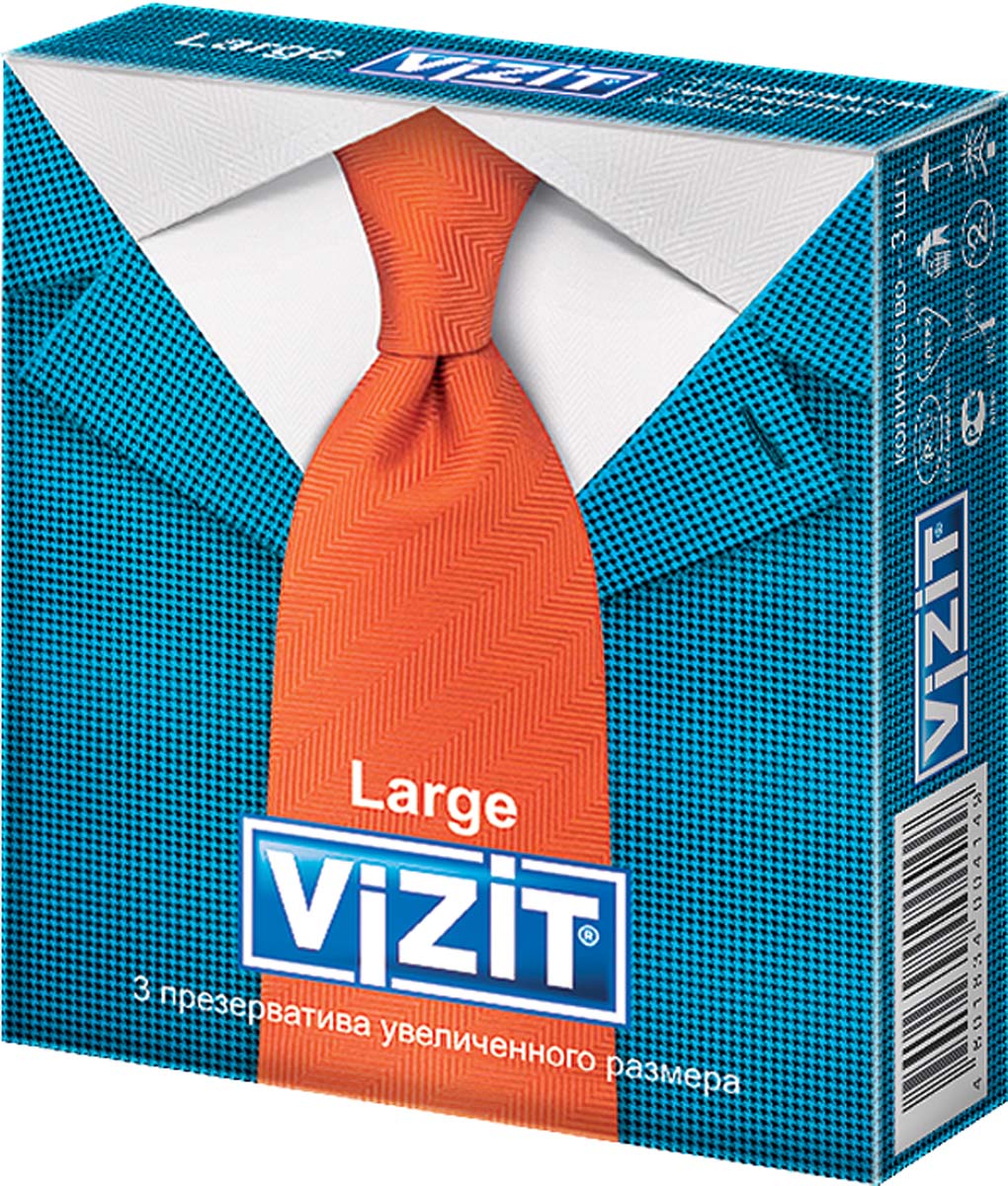 VIZIT Презервативы Large, увеличенного размера, 3 шт VIZIT Презервативы Large, увеличенного размера, 3 шт