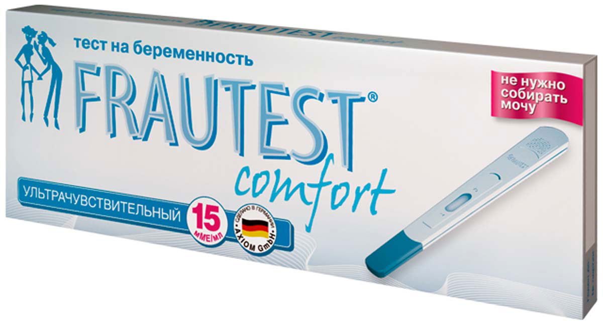 Frautest Тест на определение беременности Comfort, в кассете с колпачком, 1 шт