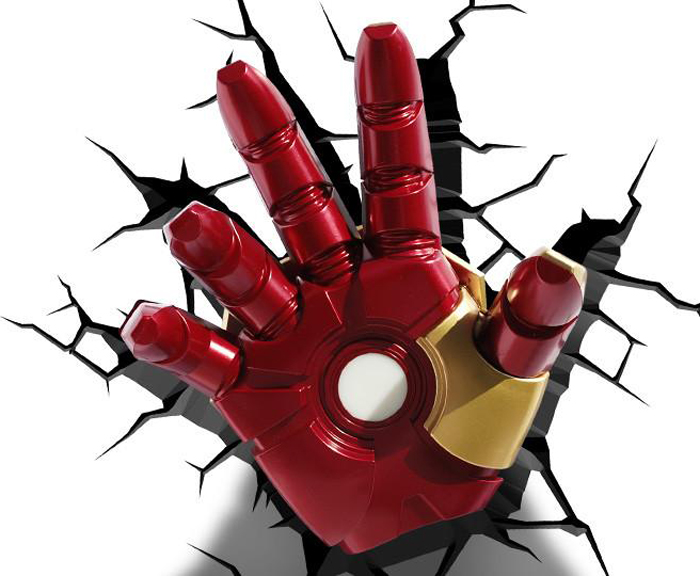 3DLightFX Настенный 3D cветильник Classic Iron Man Hand