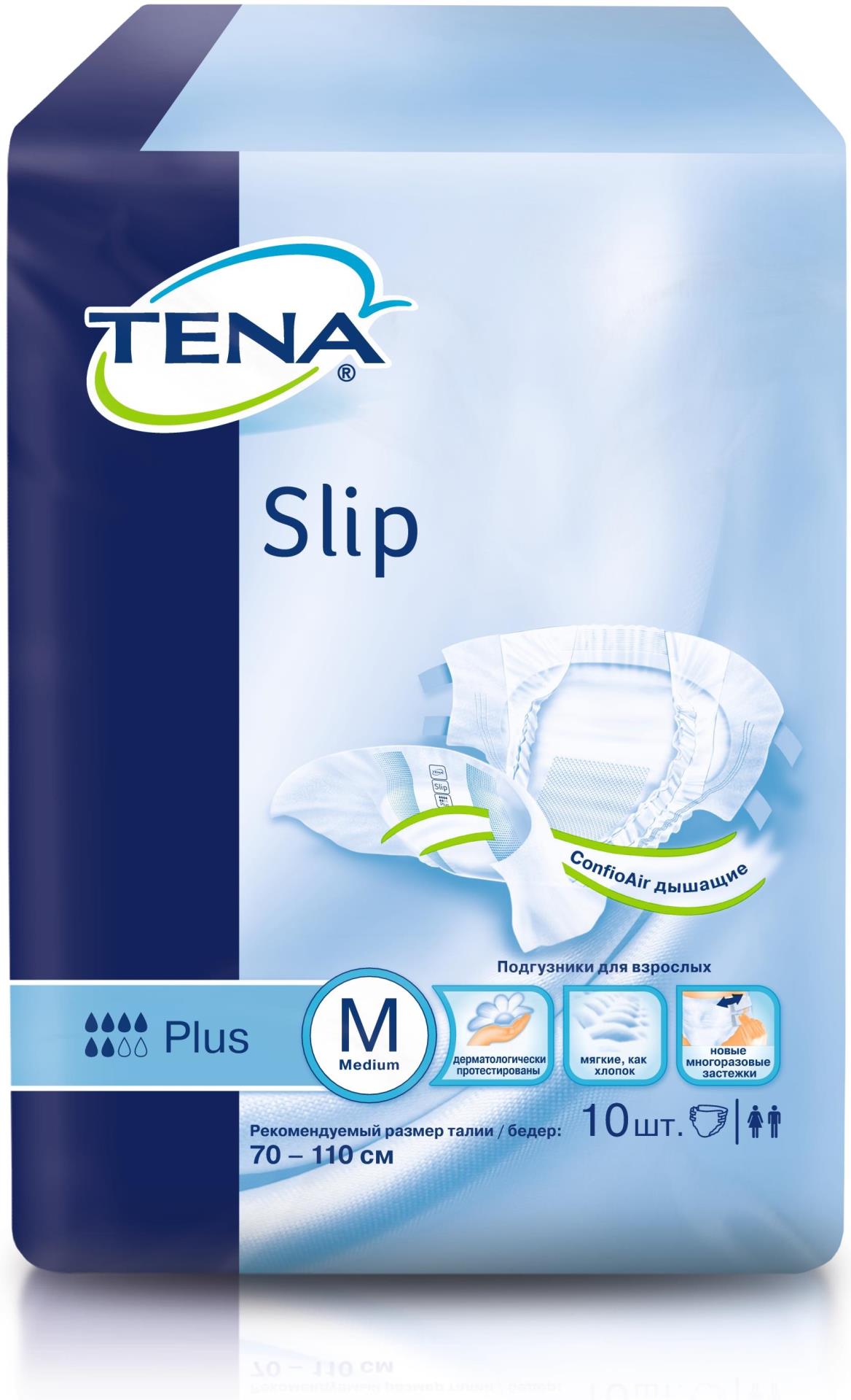 Tena Подгузники для взрослых Slip Plus M 10 шт