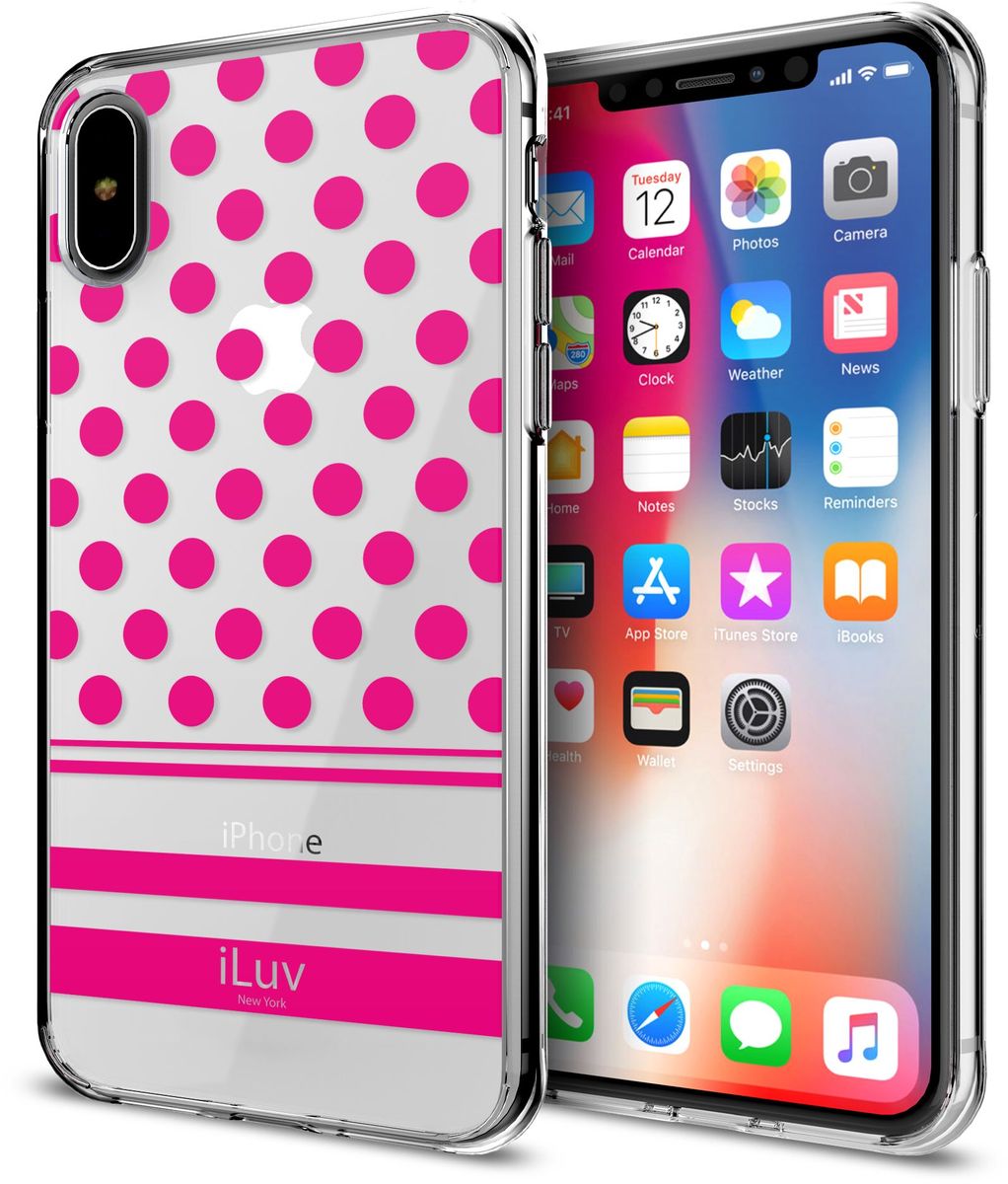 iLuv DotStyle чехол для iPhone X, Pink