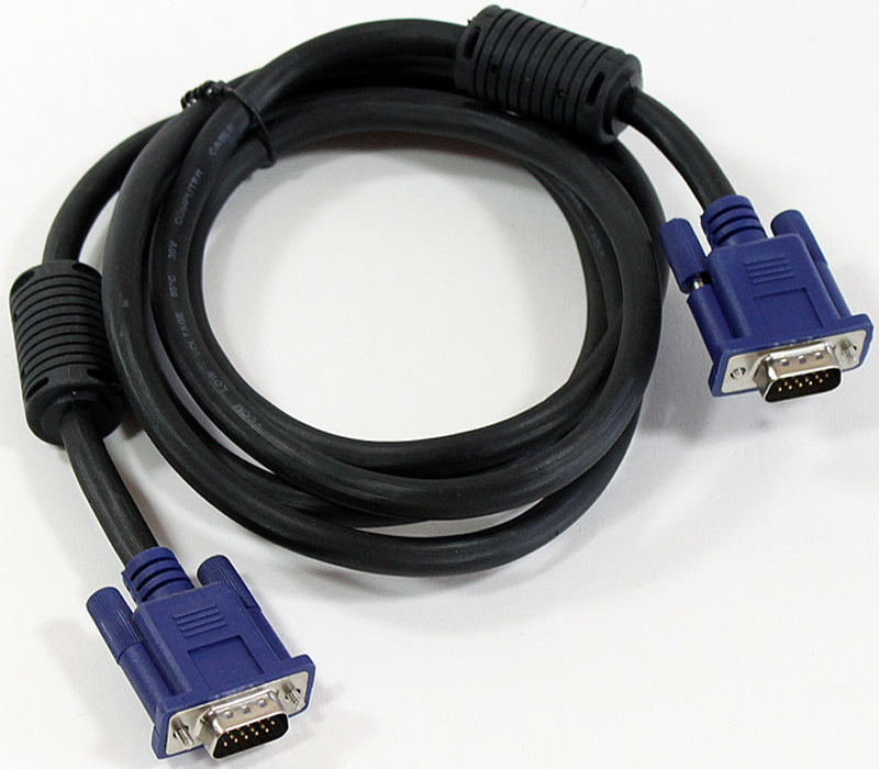 VCOM VVG6448-1.8MO, Black кабель VGA 15M/15M (1,8 м)