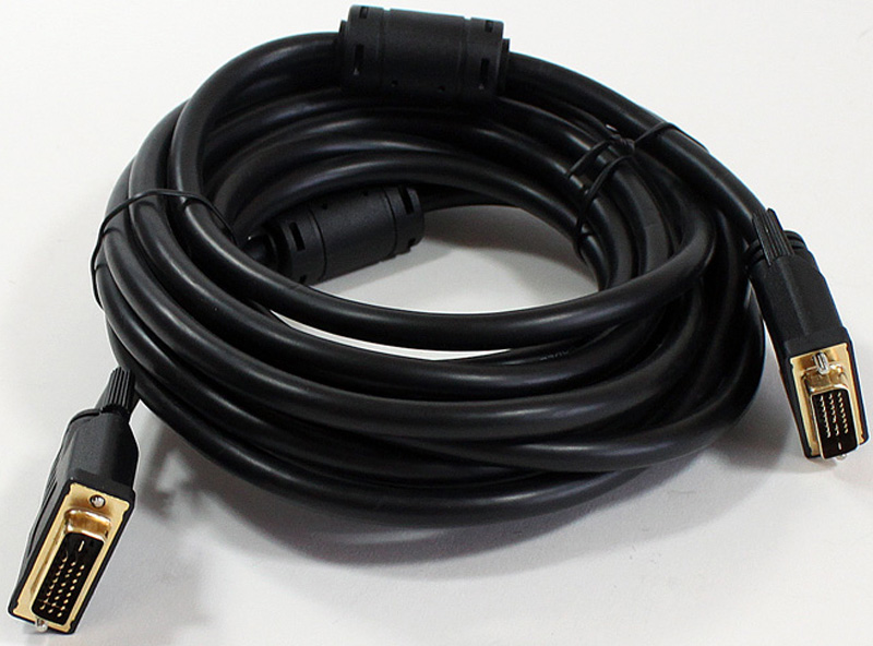 VCOM VDV6300, Black кабель DVI - DVI Dual Link 25M/25M (5 м)