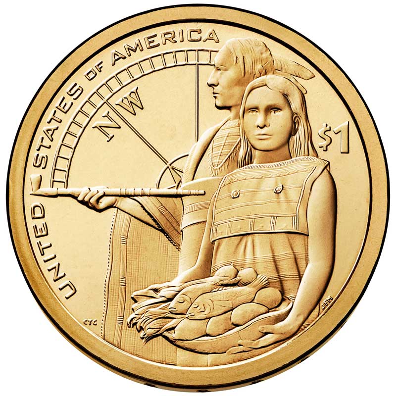 Монета номиналом 1 доллар 2014 США, Сакагавея