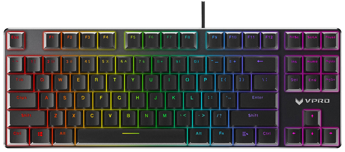 Rapoo V500RGB Alloy, Black игровая клавиатура rapoo v500rgb backlight game механическая клавиатура
