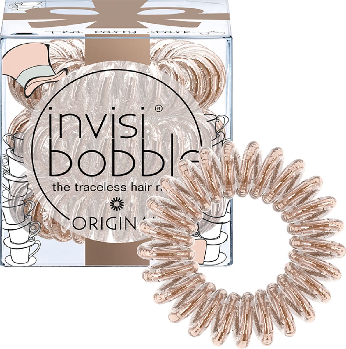 Invisibobble Резинка-браслет для волос Original Tea Party Spark, 3 шт