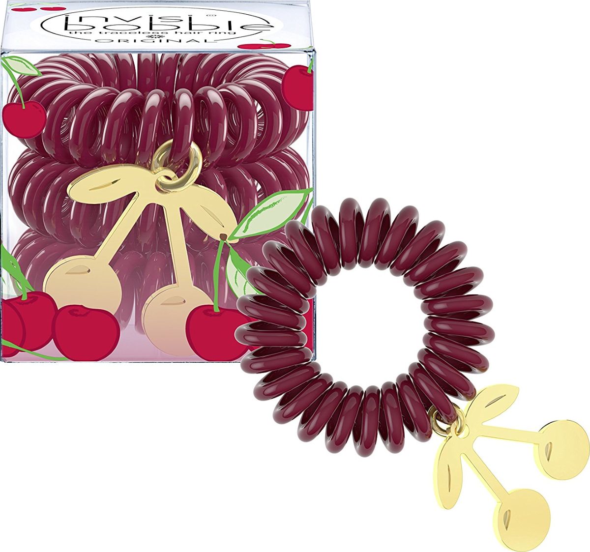 Invisibobble Резинка-браслет для волос Tutti Frutti Cherry Cherie, 3 шт