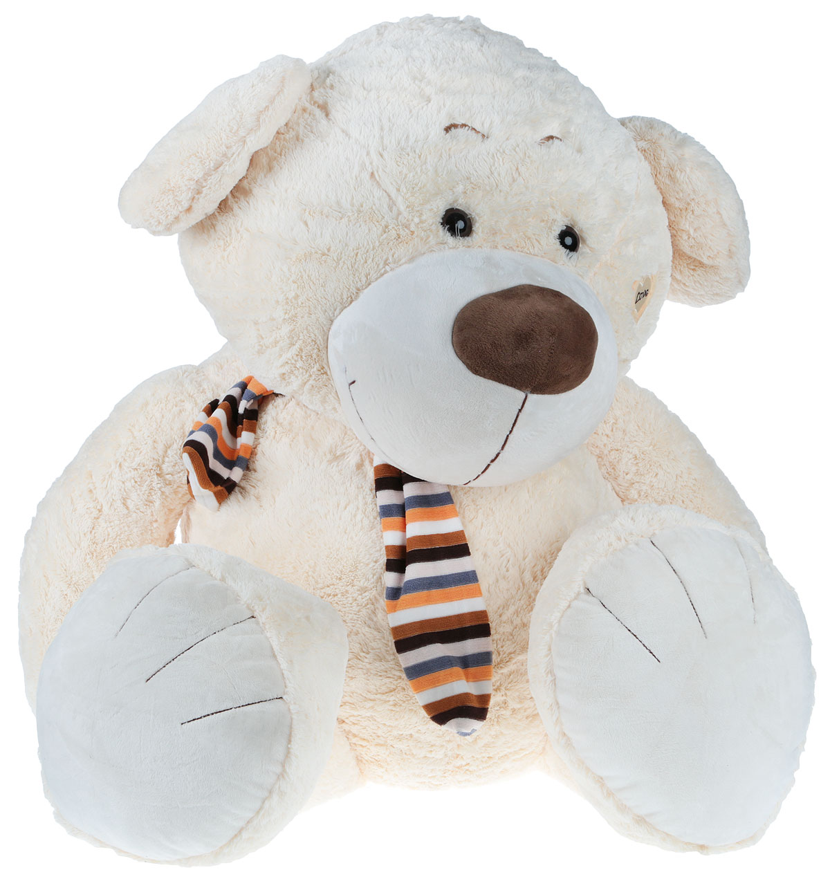 Magic Bear Toys Мягкая игрушка Медведь в шарфе цвет молочный 145 см