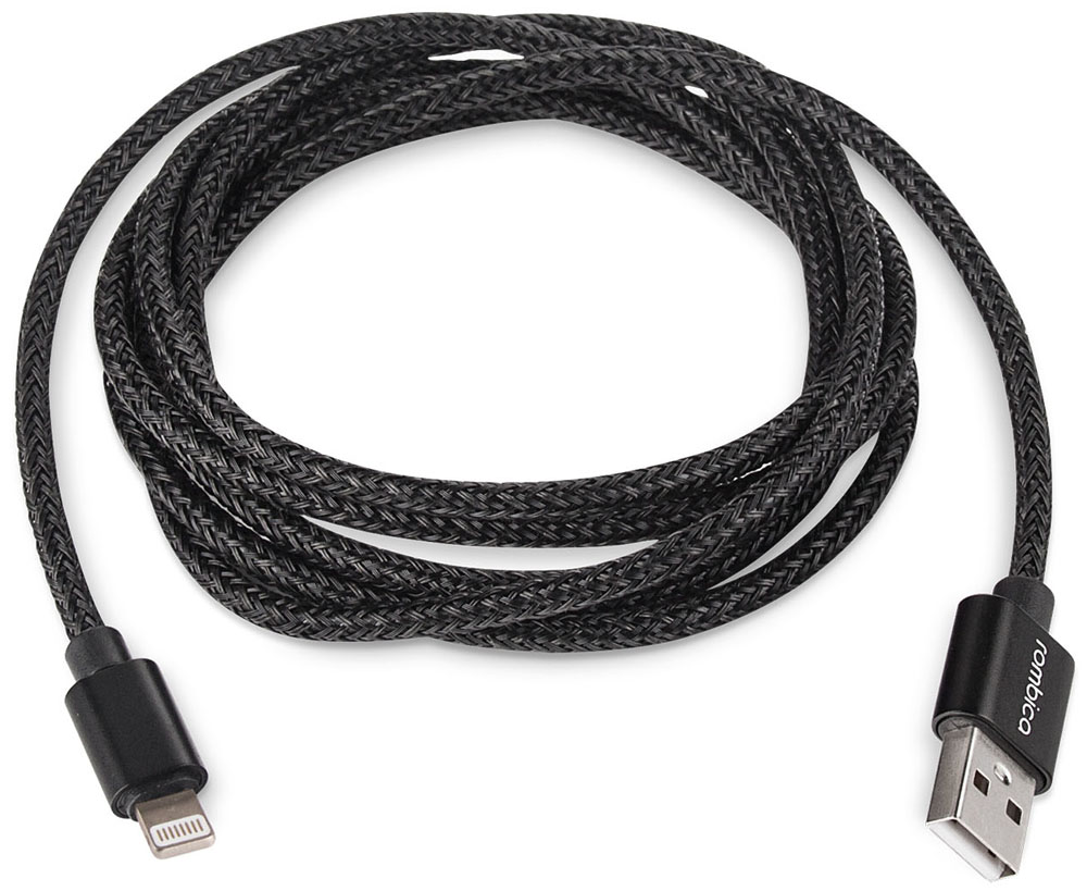 Rombica Digital IB-04, Black кабель USB-Lightning (2 м)