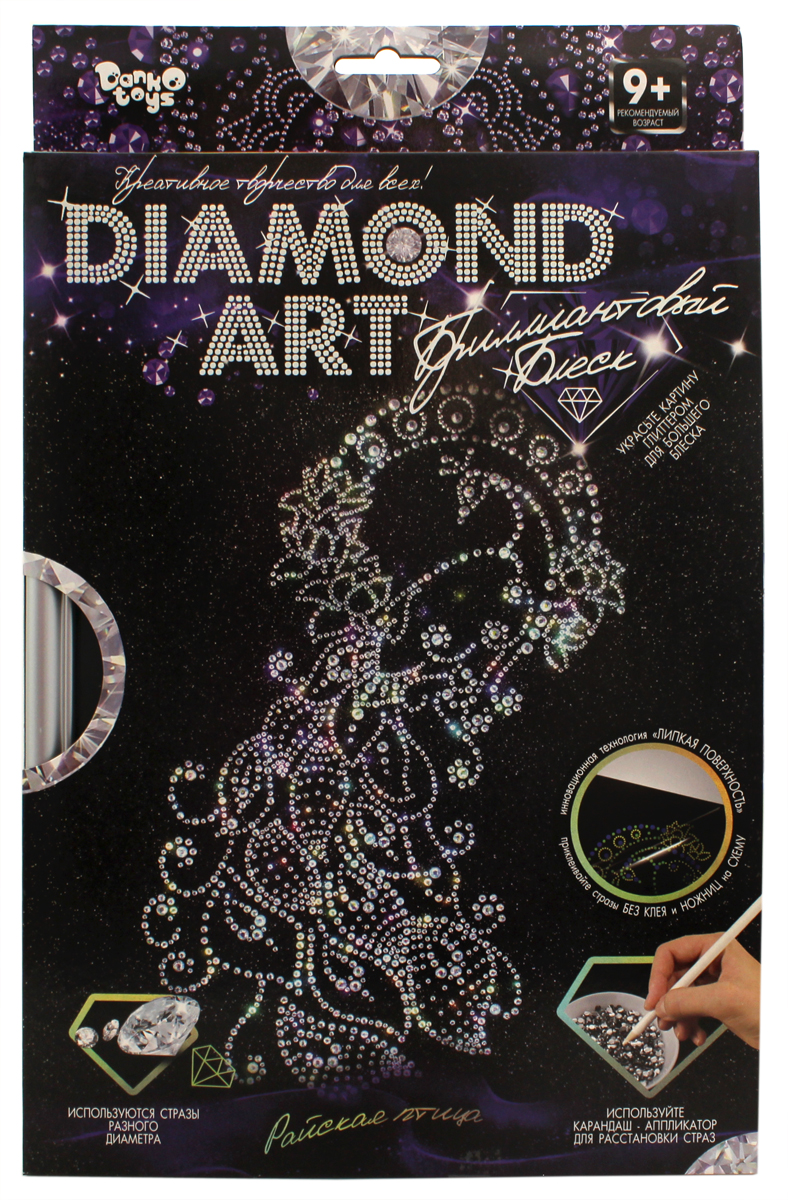 Danko Toys Картина мозаикой Diamond Art Райская птица