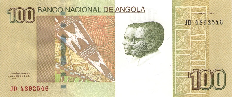 Банкнота номиналом 100 кванза. Ангола, 2012 год