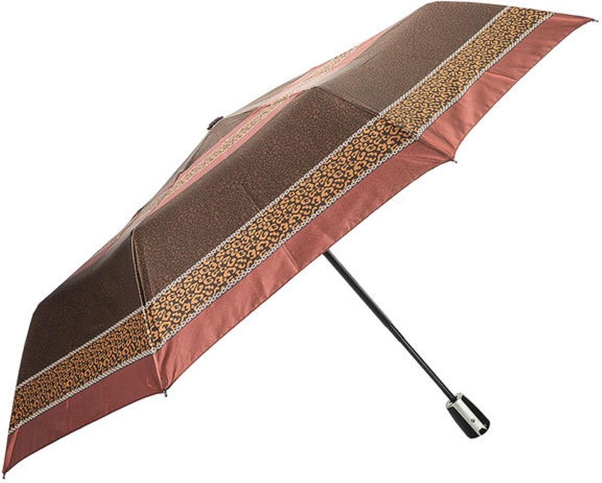 Зонт женский Doppler, автомат, 3 сложения, цвет: коричневый. 7441465CH3