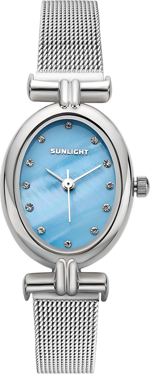 Часы наручные женские Sunlight, цвет: серебристый, голубой. 294ASZ-01M