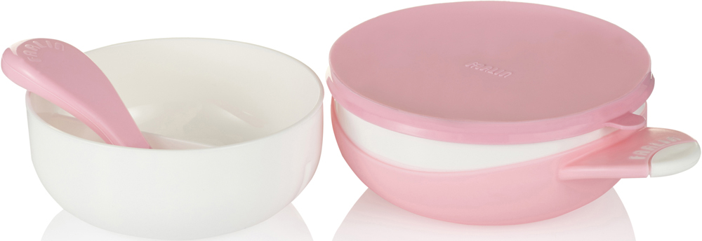 Farlin Набор посуды для кормления цвет розовый 4 предмета