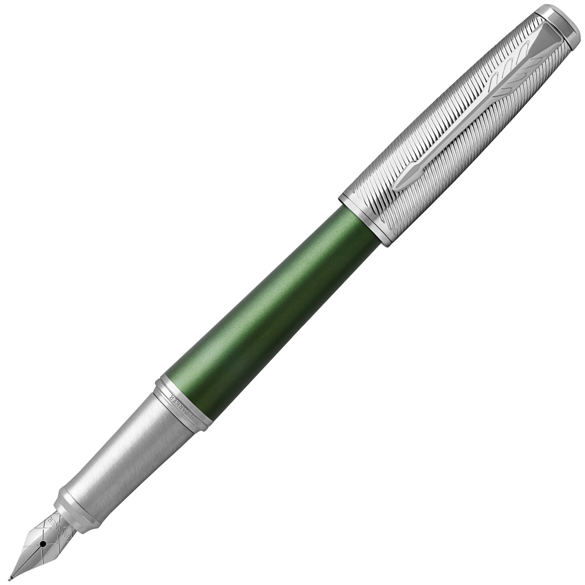 Parker Ручка перьевая Urban Premium цвет футляра зеленый цвет чернил синий