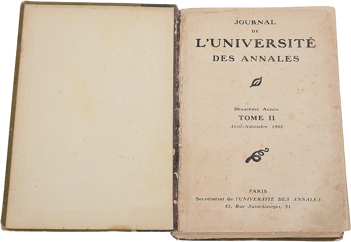 Journal de L'Universite des Annales: Tome 2, avril - novembre, 1908