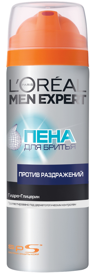 L'Oreal Paris Men Expert Пена для бритья Против раздражения, 200 мл пена vichy пена для бритья против раздражения кожи 200 мл