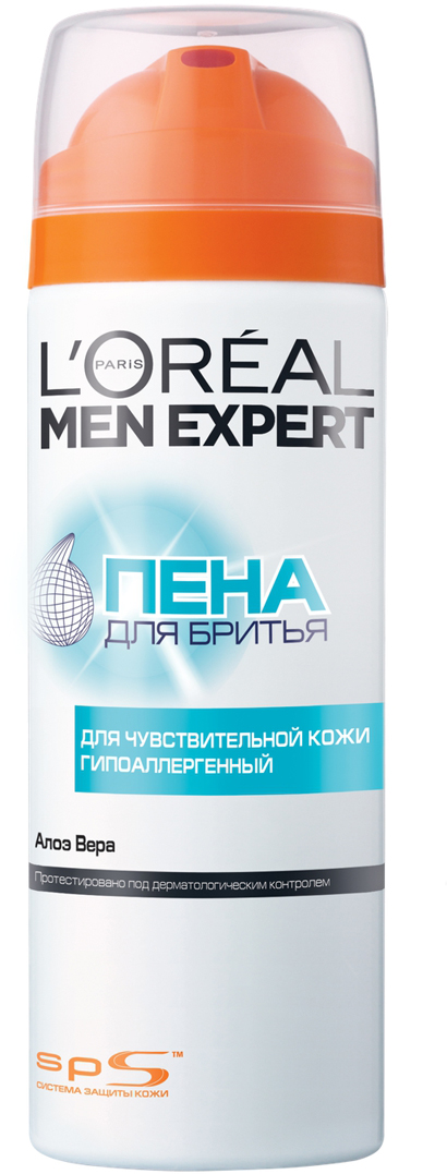 L'Oreal Paris Men Expert Пена для бритья Гидра Сенситив, для чувствительной кожи, увлажняющий, гипоаллергенный, 200 мл средства для бритья