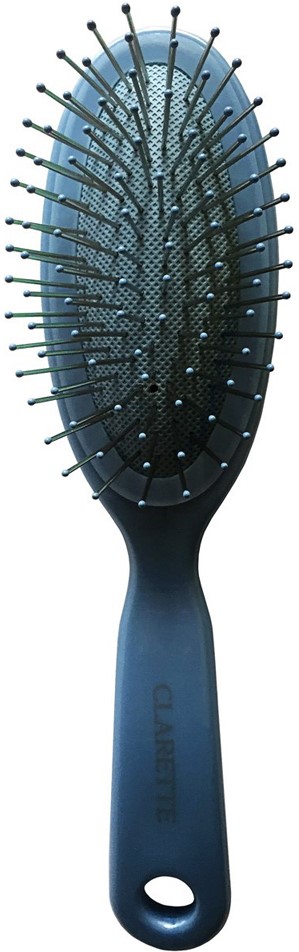 Clarette Щетка для волос малая с метал. зубцами, цвет: голубой