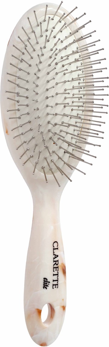 Clarette Щетка для волос на подушке с металлическими зубцами, цвет: бежевый