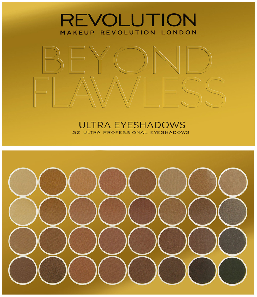 Makeup Revolution Набор из 32 оттенков теней 32 Eyeshadow Palette, Beyond Flawless, 16 гр